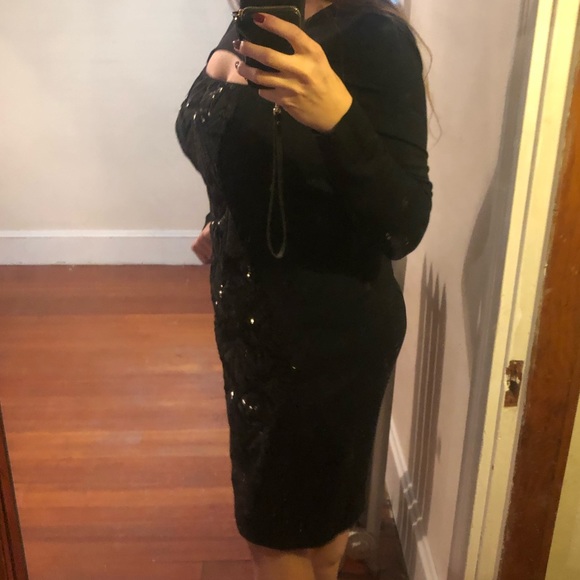 Peekaboo sequin body con dress - Picture 3 of 6